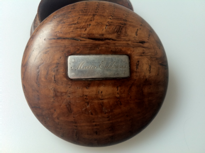 1820 Silver mounted Oak snuff box