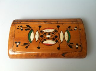 Antique 1830 Birch painted Snuff Box