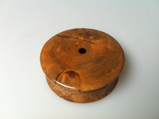 Antique Burr Mulberry circular table Snuff Box