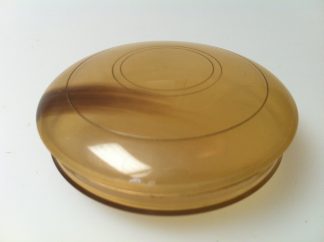 Circular shaped horn yo yo style snuff box, 1850
