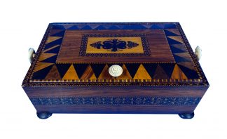 Georgian Kingwood & Tunbridge ware Table Box