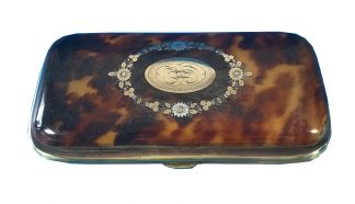 Victorian gold and silver inlaid cigar case