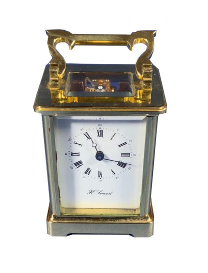 1950s Brass 8 Day Carriage Clock With French Movement
