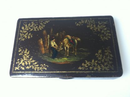Antique 1820 Painted and printed Tobacco Tin