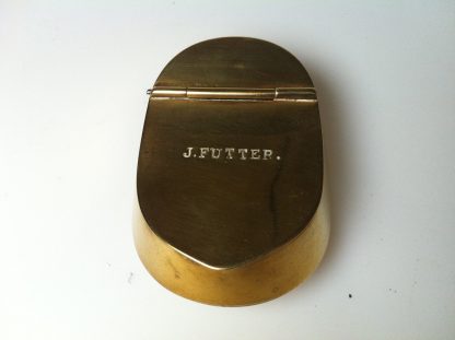 Brass "Y Futter" tobacco tin