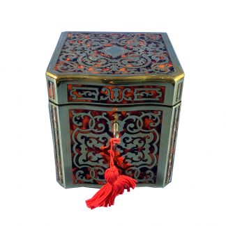 Exquisite 19th Century French Boulle Tea Caddy