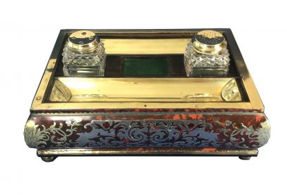 Georgian French Ornate Boulle Inkstand