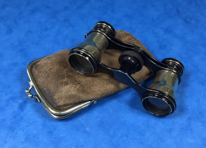 Victorian Brass Opera Glasses With Original Leather Case