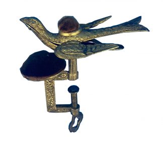 Victorian Gilt Brass Bird Sewing Clamp