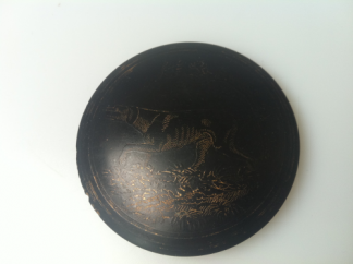 Engraved Bronze Table Snuff Box