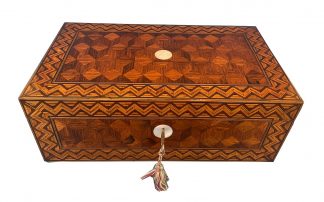 Victorian Inlaid Parquetry Rosewood Box